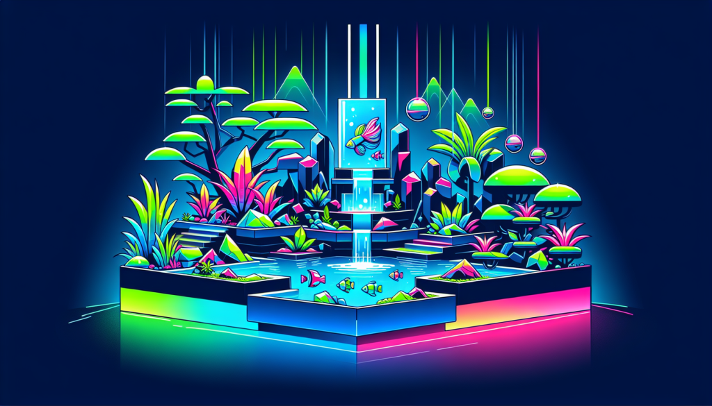 Modern flat design aquascaping illustration for undefined