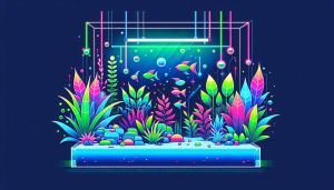 Modern flat design aquascaping illustration for undefined