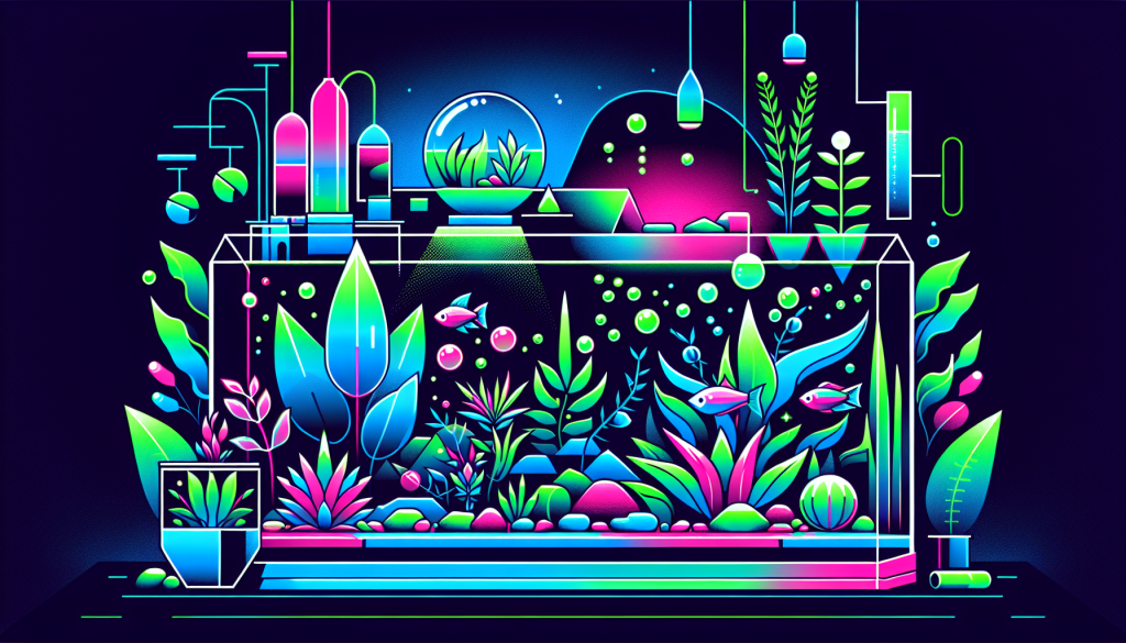 Modern flat design aquascaping illustration for undefined