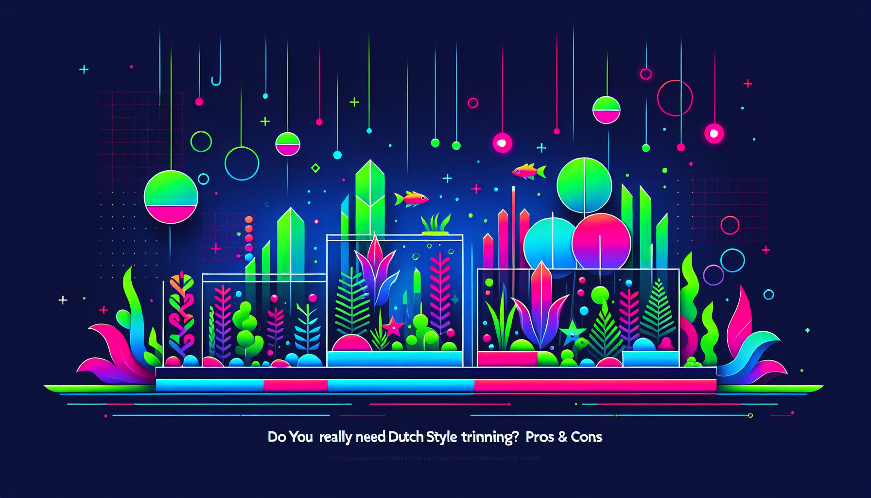 Modern flat design aquascaping illustration for undefined