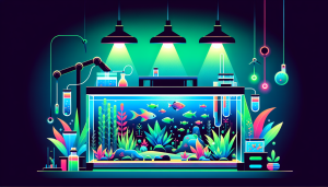 Modern flat design aquascaping illustration for undefined