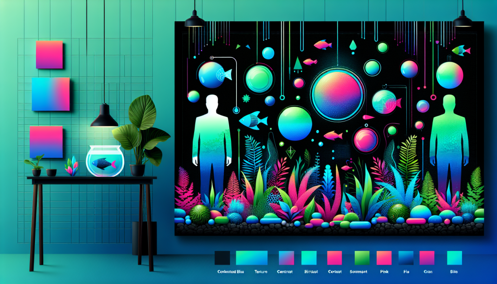 Modern flat design aquascaping illustration for undefined