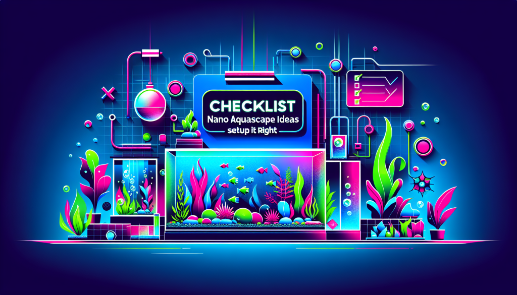 Modern flat design aquascaping illustration for undefined