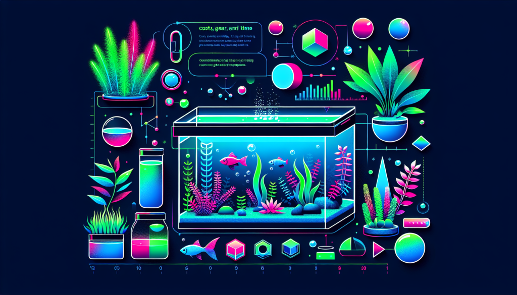 Modern flat design aquascaping illustration for undefined