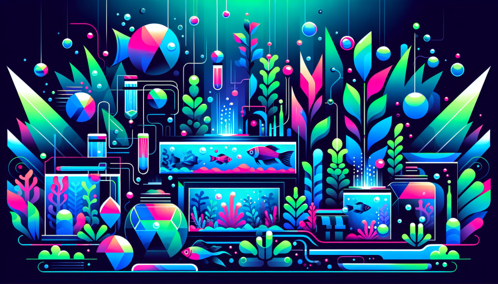 Modern flat design aquascaping illustration for undefined