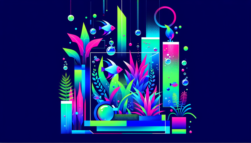 Modern flat design aquascaping illustration for undefined
