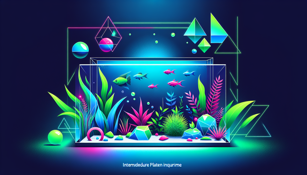 Modern flat design aquascaping illustration for undefined