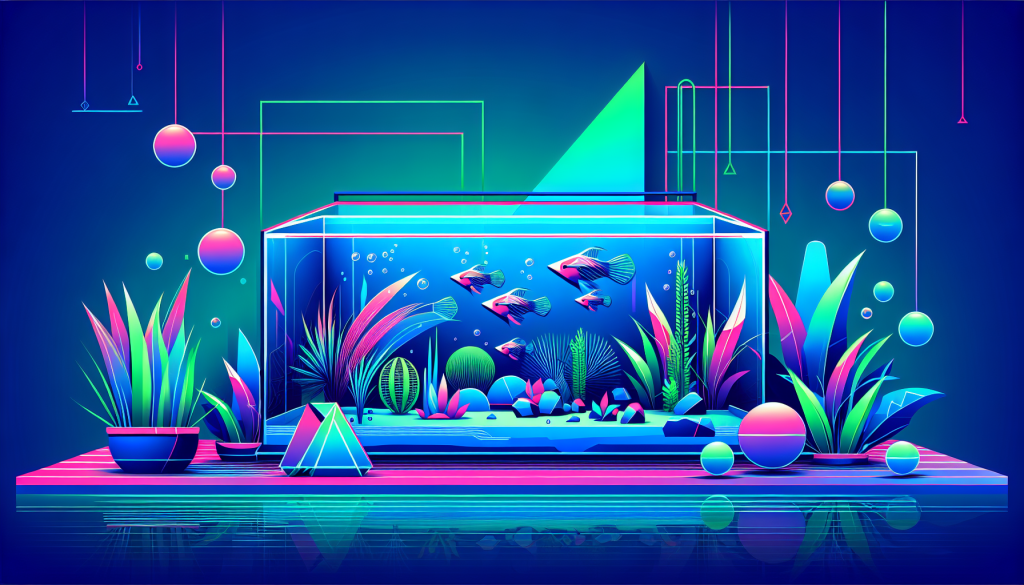 Modern flat design aquascaping illustration for undefined