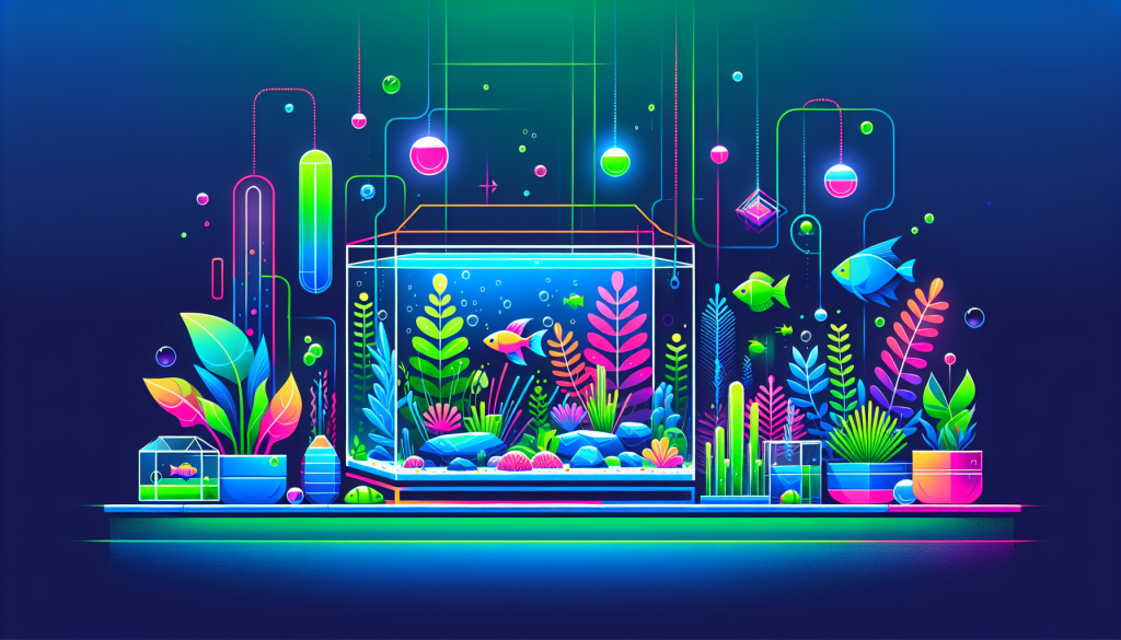 Modern flat design aquascaping illustration for undefined