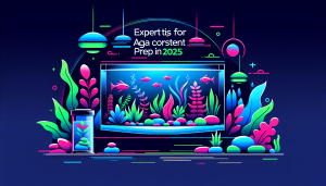 Modern flat design aquascaping illustration for undefined