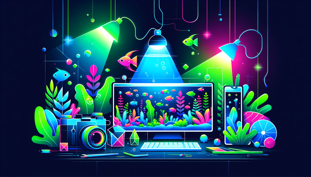 Modern flat design aquascaping illustration for undefined