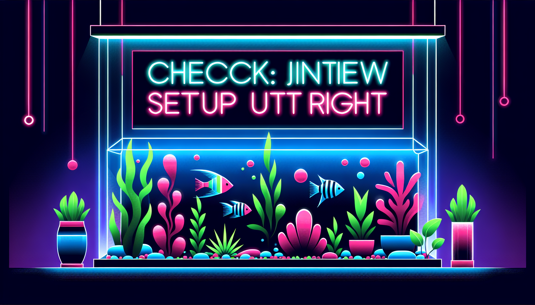 Modern flat design aquascaping illustration for undefined