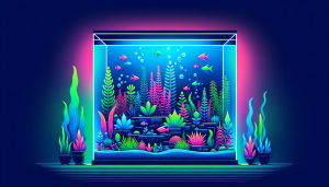 Modern flat design aquascaping illustration for undefined