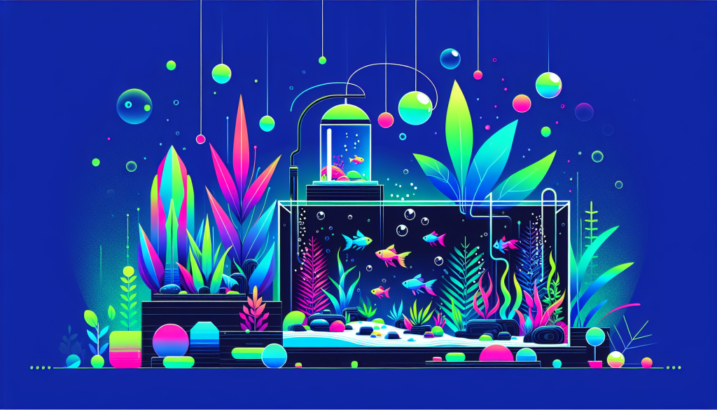 Modern flat design aquascaping illustration for undefined