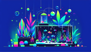 Modern flat design aquascaping illustration for undefined