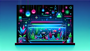 Modern flat design aquascaping illustration for undefined