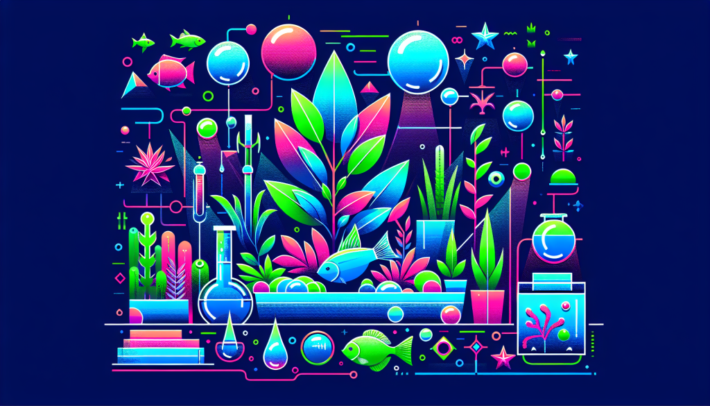 Modern flat design aquascaping illustration for undefined