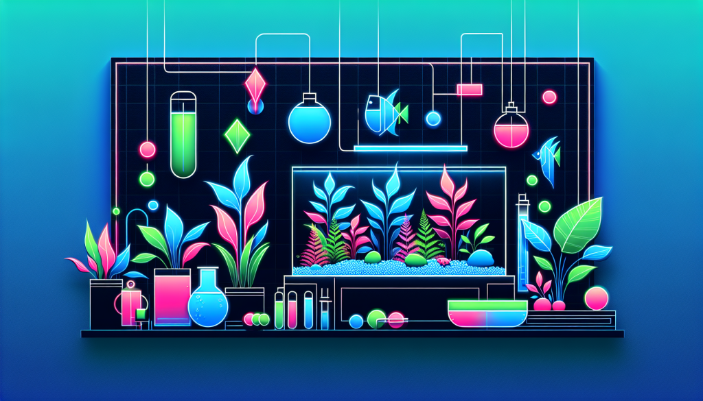 Modern flat design aquascaping illustration for undefined
