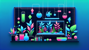 Modern flat design aquascaping illustration for undefined