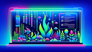 Modern flat design aquascaping illustration for undefined