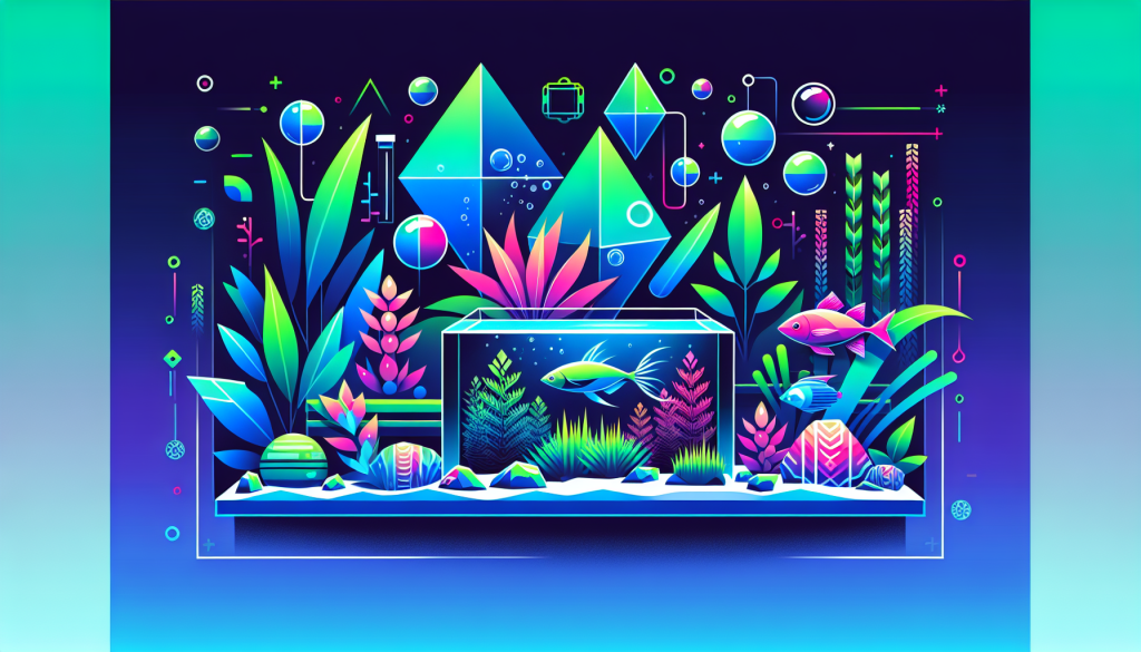 Modern flat design aquascaping illustration for undefined