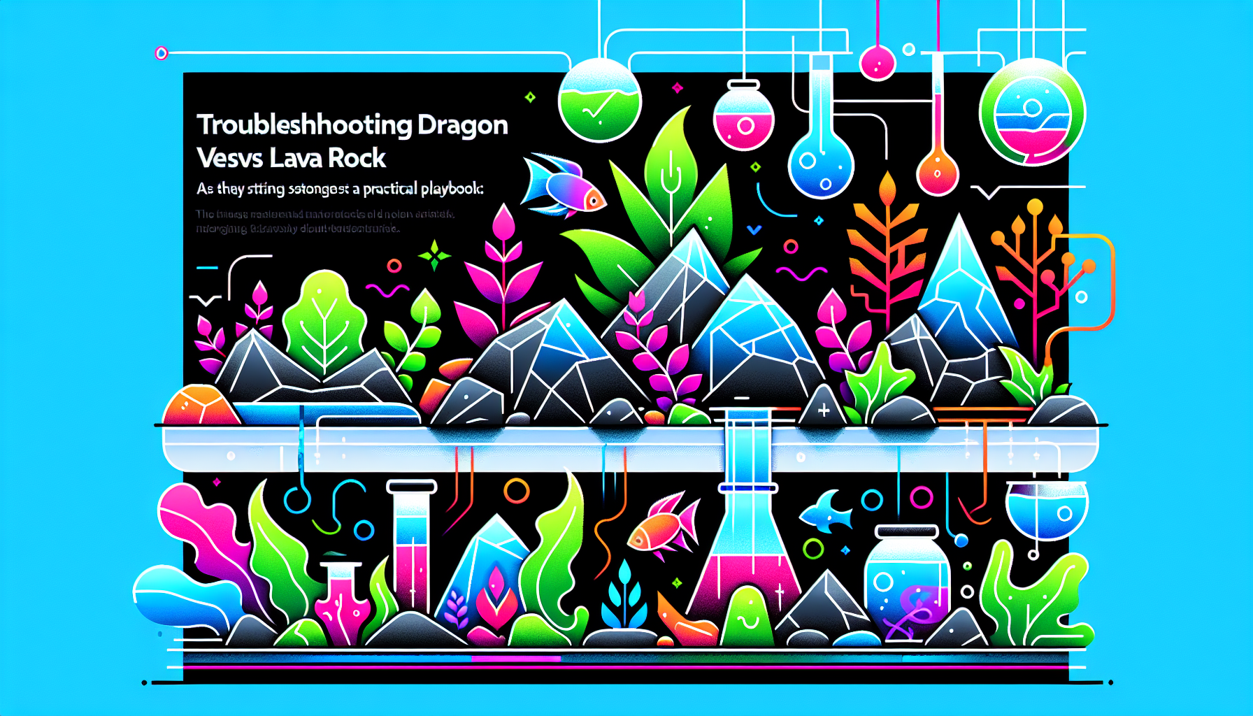 Modern flat design aquascaping illustration for undefined
