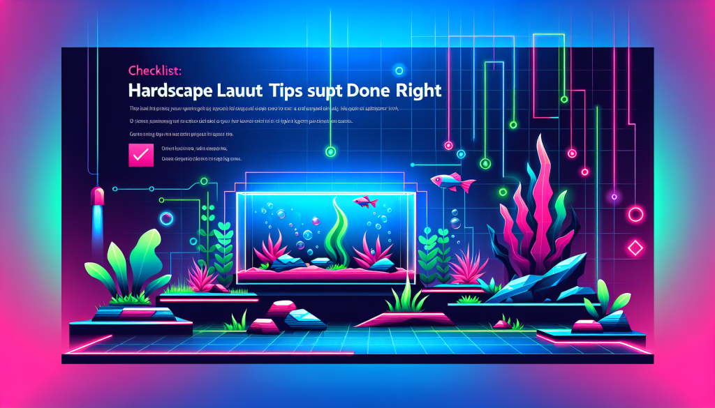 Modern flat design aquascaping illustration for undefined