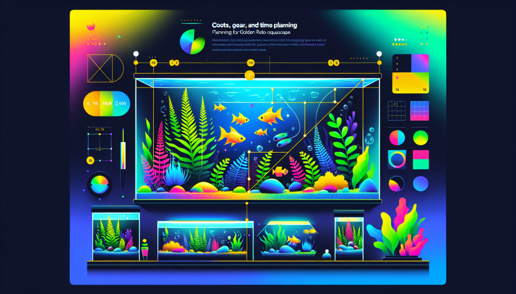 Modern flat design aquascaping illustration for undefined