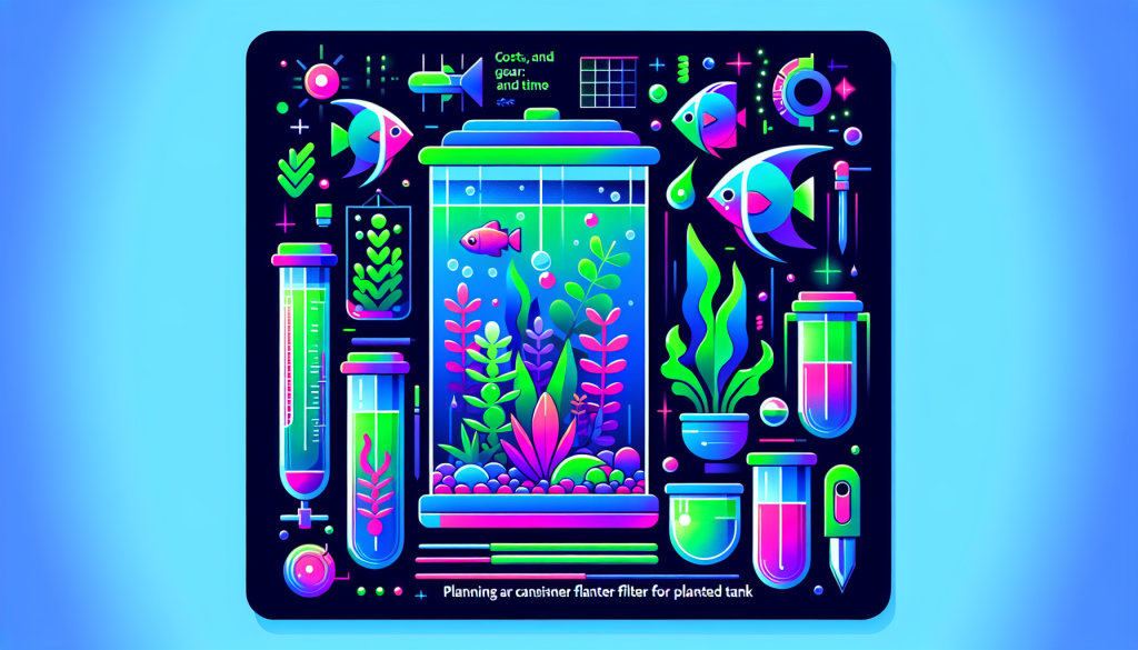 Modern flat design aquascaping illustration for undefined