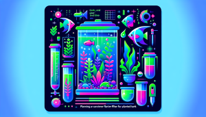 Modern flat design aquascaping illustration for undefined