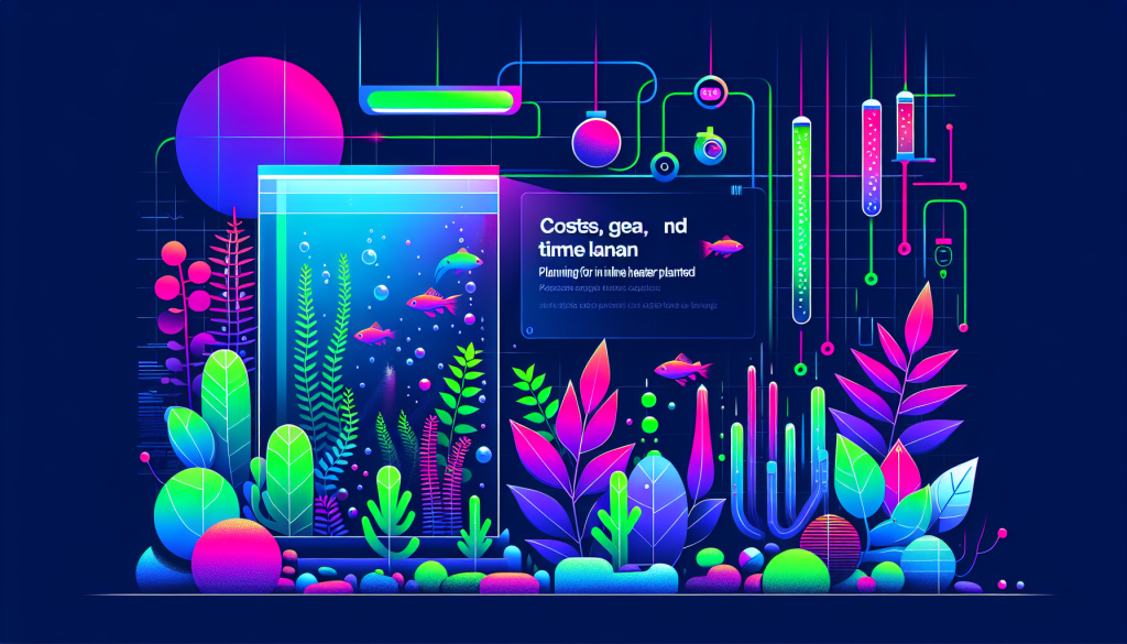Modern flat design aquascaping illustration for undefined