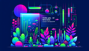 Modern flat design aquascaping illustration for undefined