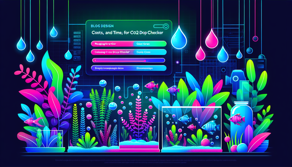 Modern flat design aquascaping illustration for undefined