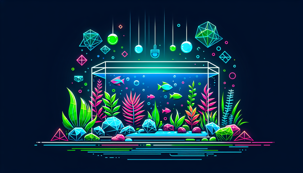 Modern flat design aquascaping illustration for undefined