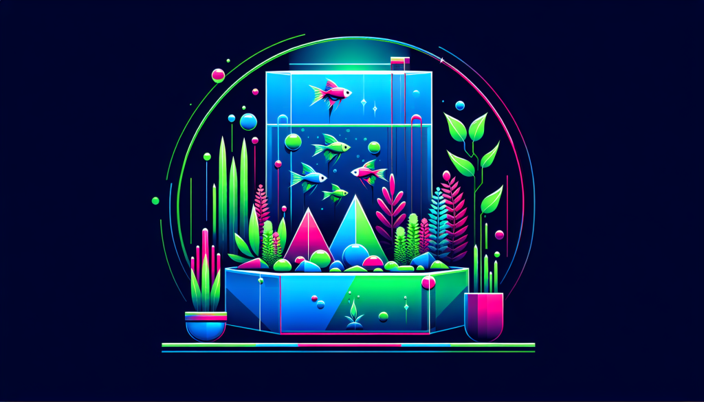 Modern flat design aquascaping illustration for undefined