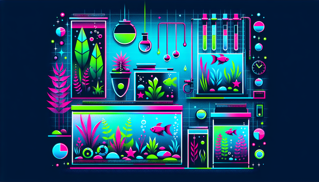 Modern flat design aquascaping illustration for undefined