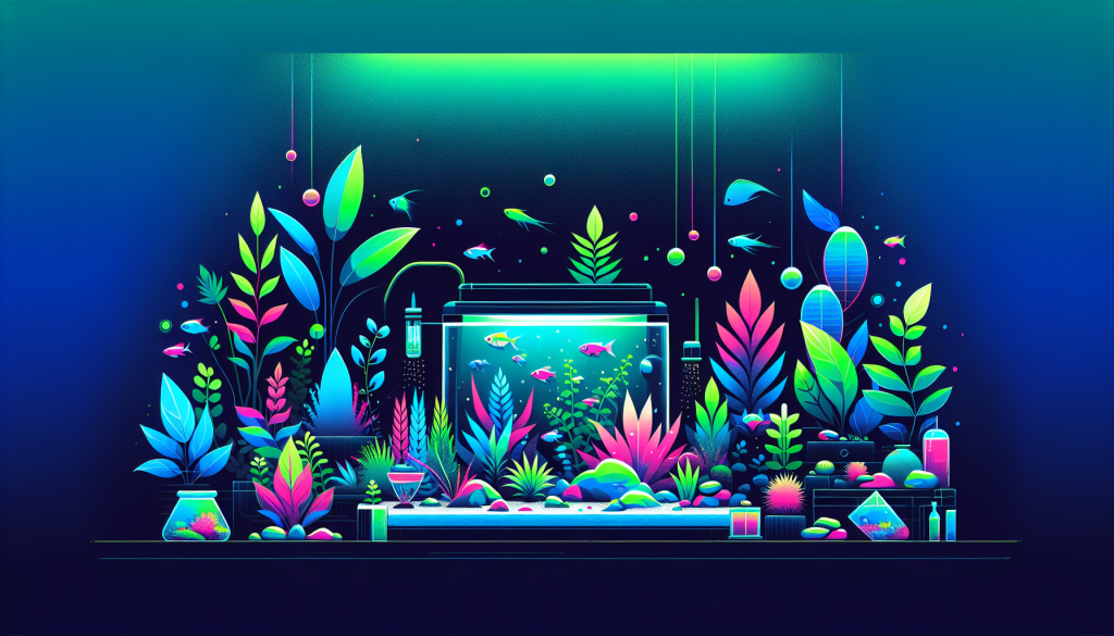 Modern flat design aquascaping illustration for undefined