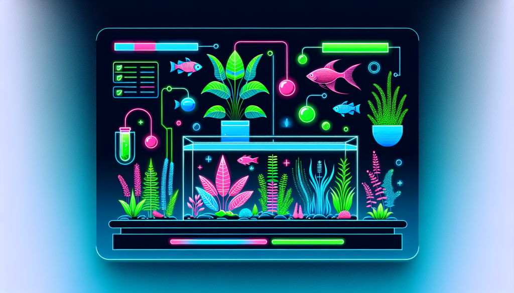 Modern flat design aquascaping illustration for undefined