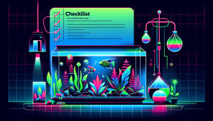 Modern flat design aquascaping illustration for undefined