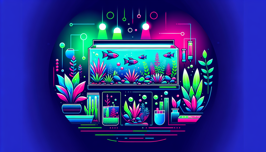 Modern flat design aquascaping illustration for undefined