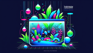 Modern flat design aquascaping illustration for undefined