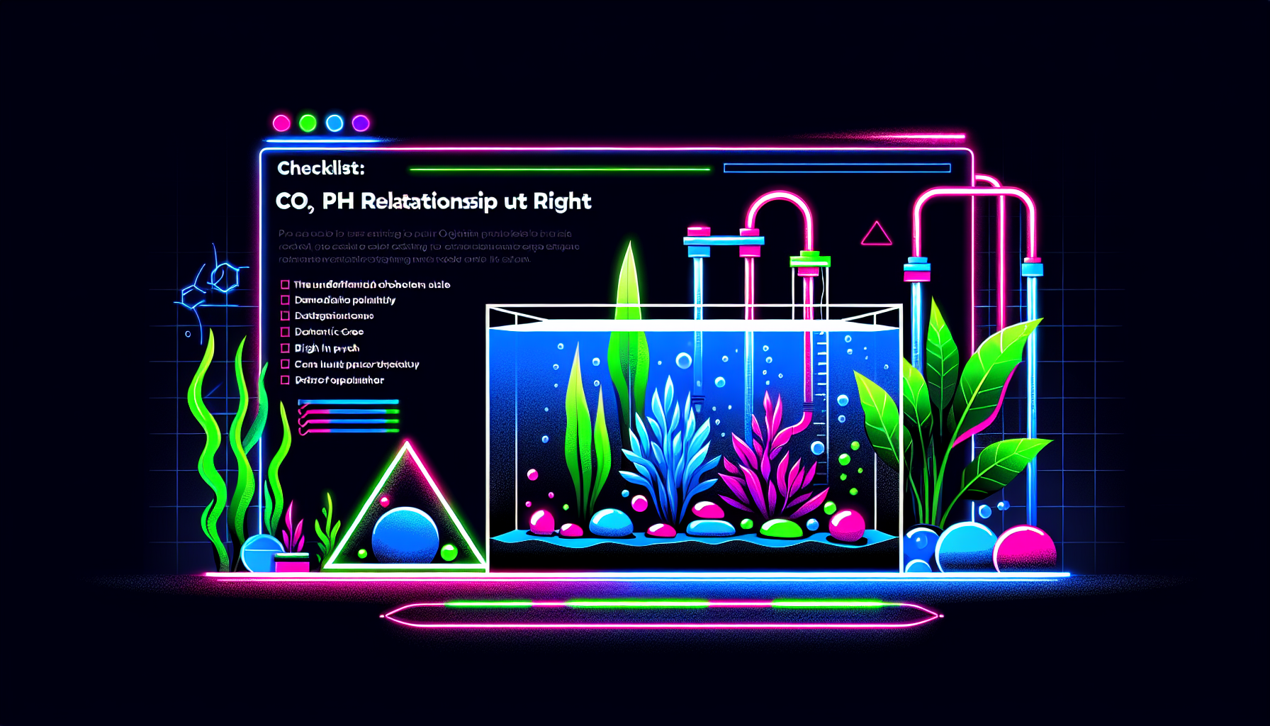 Modern flat design aquascaping illustration for undefined