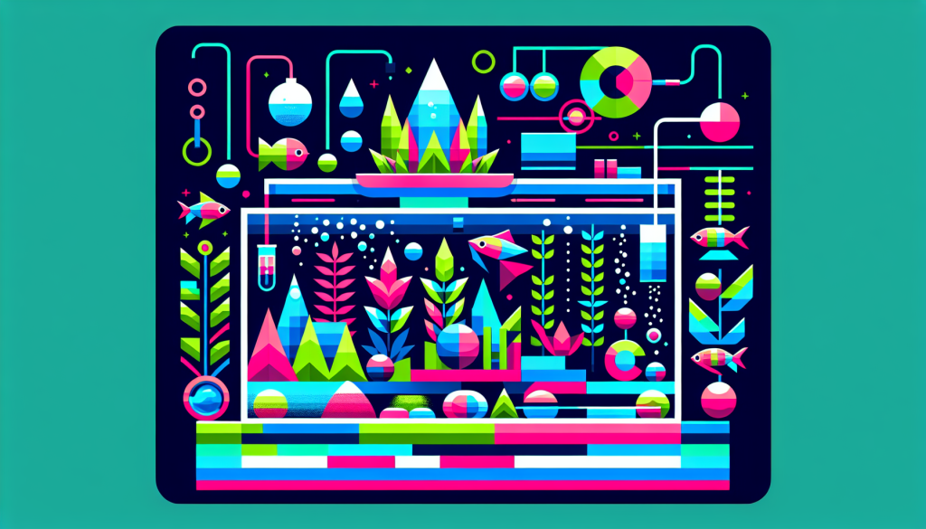 Modern flat design aquascaping illustration for undefined