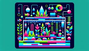 Modern flat design aquascaping illustration for undefined