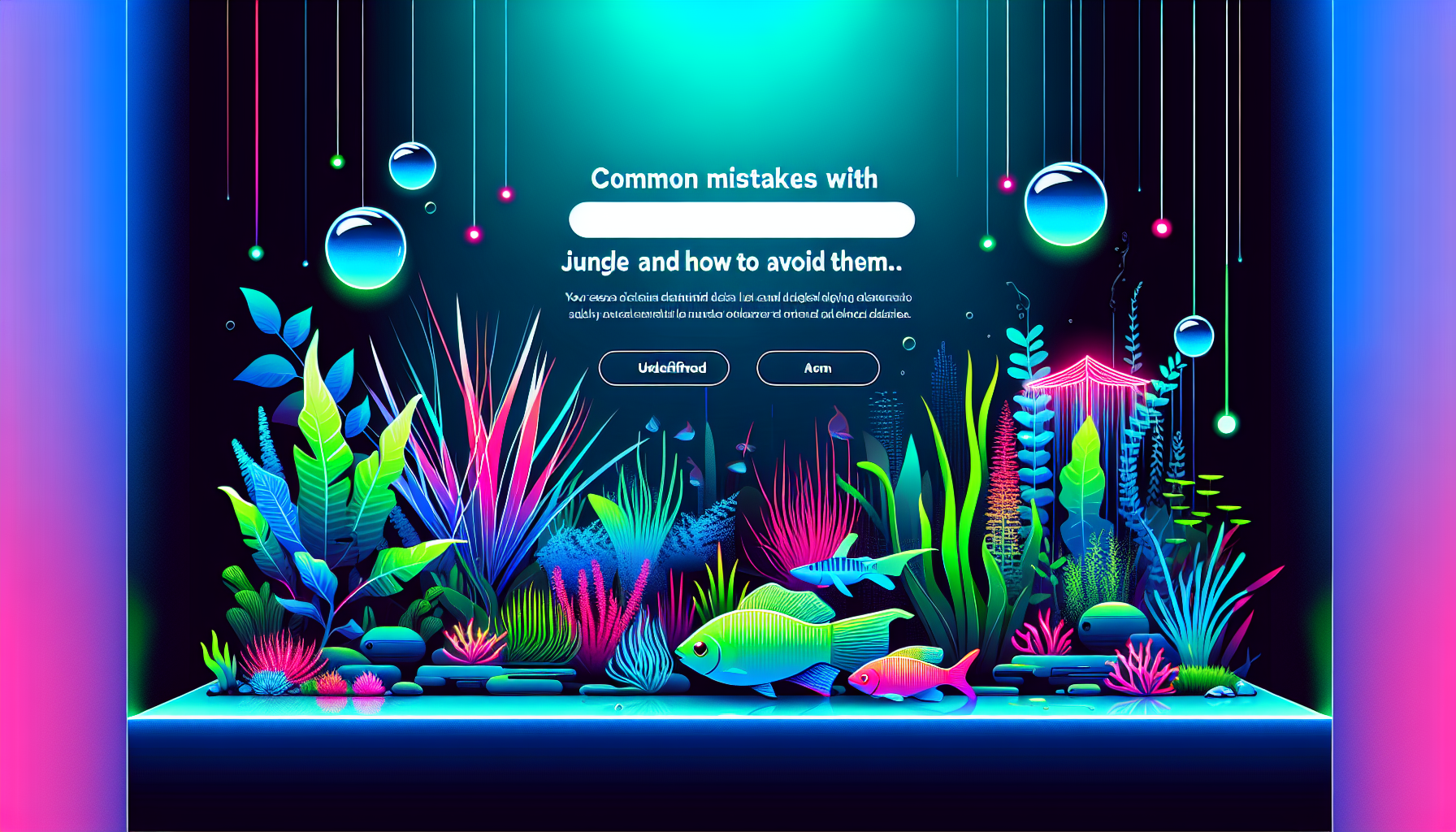 Modern flat design aquascaping illustration for undefined