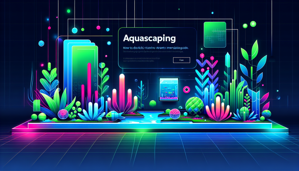 Modern flat design aquascaping illustration for undefined