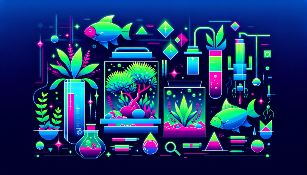 Modern flat design aquascaping illustration for undefined