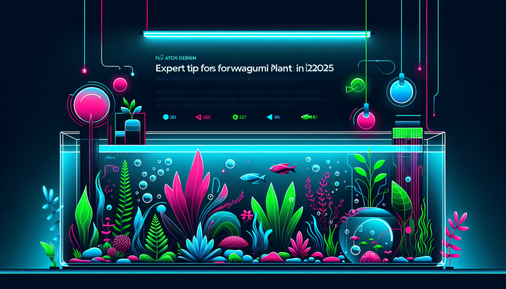 Modern flat design aquascaping illustration for undefined