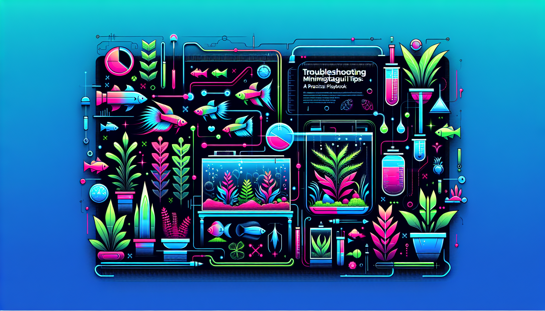 Modern flat design aquascaping illustration for undefined