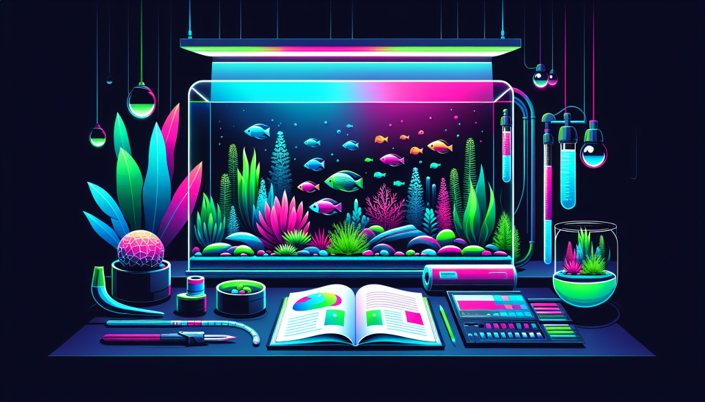 Modern flat design aquascaping illustration for undefined
